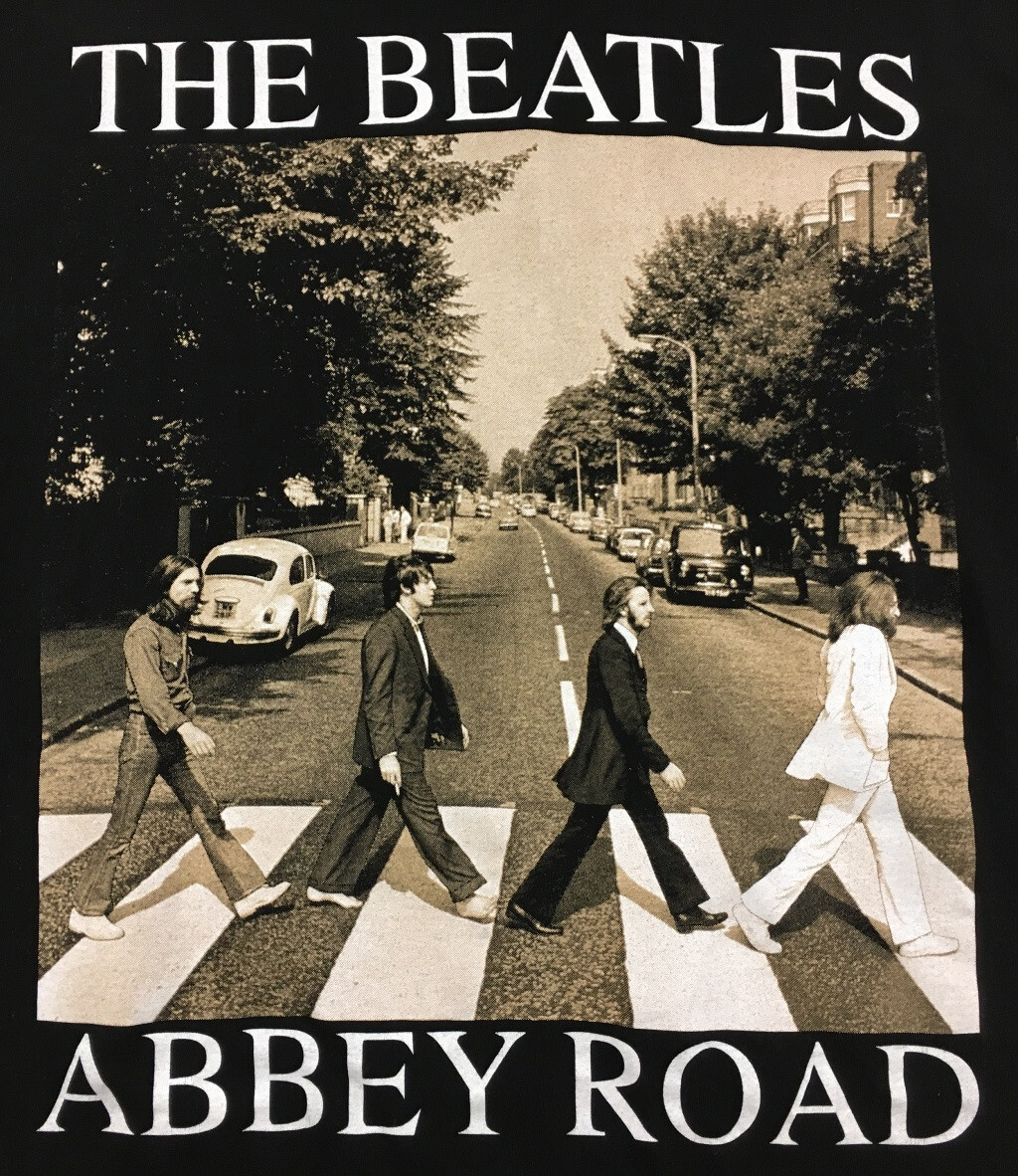 The Beatles “ABBEY ROAD” ヴィンテージT ブラック XL Beatles The Roxx vintage Abbey Road black single stitch T-shirt