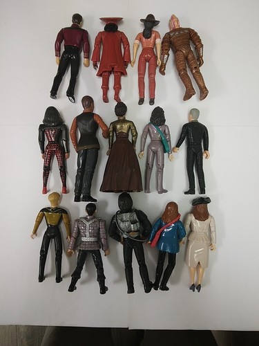 Lot Of 14 Star Trek Early Mid 90's Action Figures Worf Deanna Troi William Riker - Picture 8 of 8