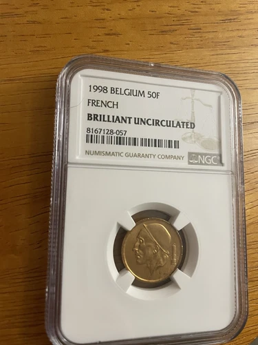 Lot Of 4 1998 Belgium 50c NGC Brilliant Uncirculated Slabbed Coins