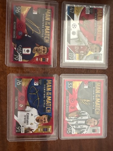Topps Match Attax Man of the Match Signature Style Card Lot Hakimi Kroos Antony…