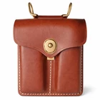 WWII Repro Leather Colt 1911 Double Magazine Pouch Tan .45 Belt Loop Holder