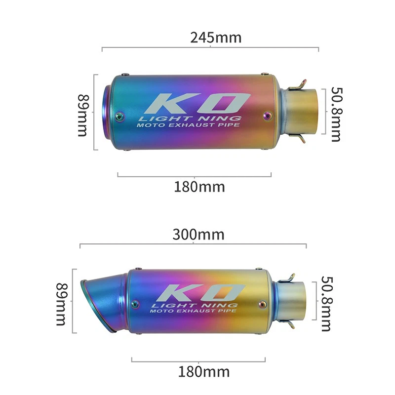 Silenciador deslizable tubo de escape medio ER6N \F para Kawasaki Ninja 650R EX650 2006-2011 Foto 2 de 4