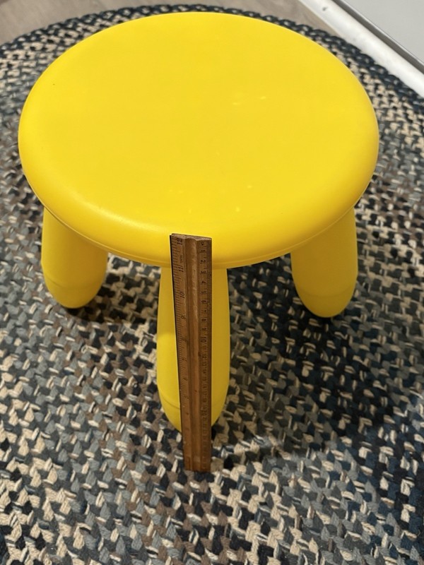 Vintage Yellow IKEA Mammut Childs Stool