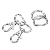 "Drehbare Karabinerhaken Klassische KarabinerverschlüSse Mit D-Ringen 3/4\" Silber"