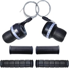 1 Pair Bicycle Twist Grip Gear Shifters 3X7 Speed DIP Compatible for Shimano