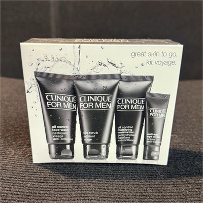 Clinique For Men Great Skin to Go 4-Pc Set Oil Control. New Old Stock