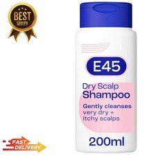 E45 Dermatological Dry Scalp Shampoo, E45 Shampoo for Dry Scalp Relief 200 ml UK