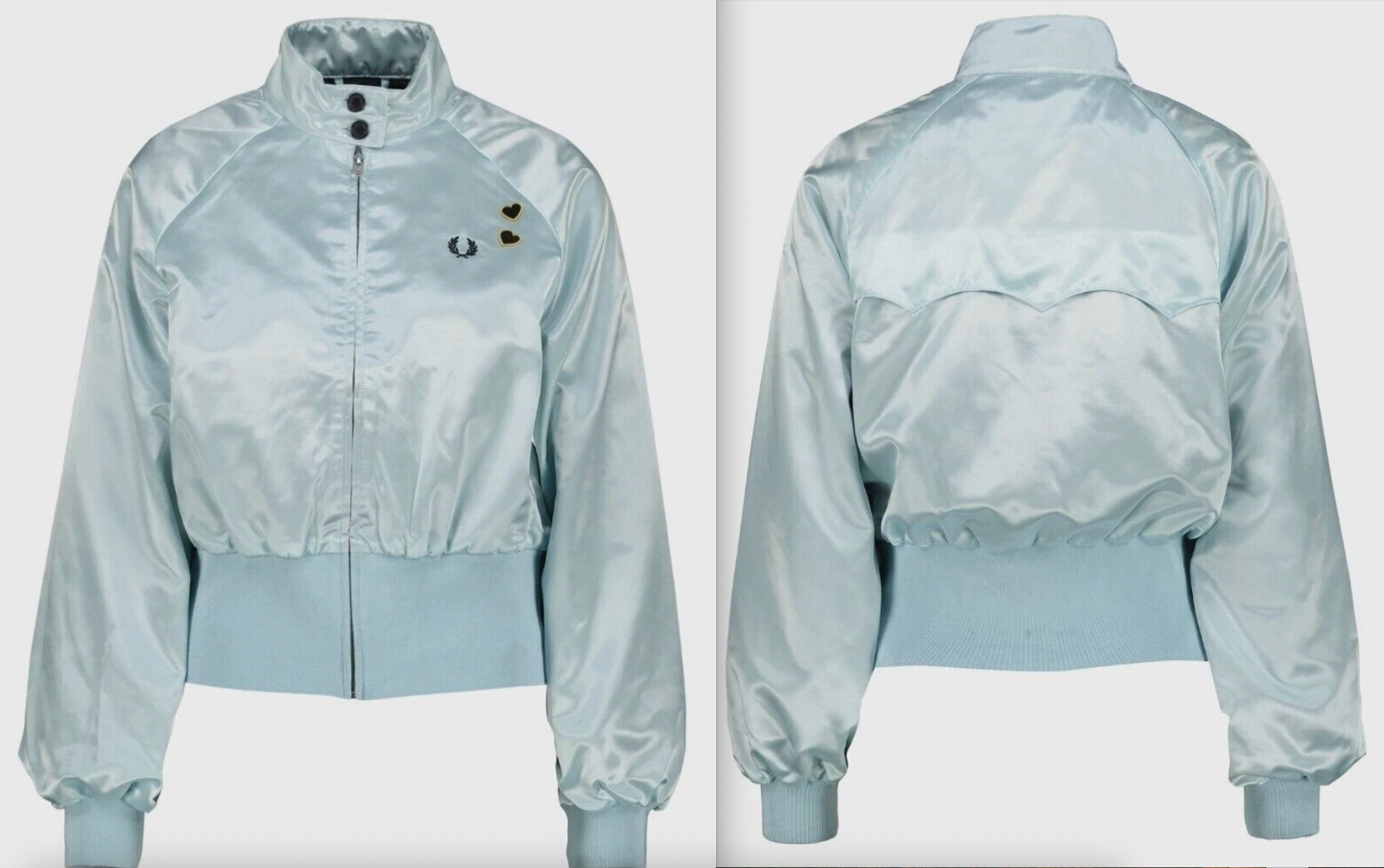 Fred Perry Amy Winehouse Satin Starlight Bomber Jacket Blue UK 10 NWT RRP £180