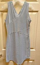 TAIL Sleeveless Pullover Black/White Stripe Golf Dress Women's Size S/M, Stretch