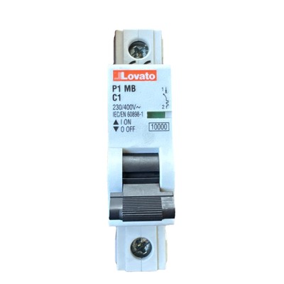 LOVATO P1MB1PC1 - Miniature Circuit Breaker, 1P - 10Ka. 1 Module,