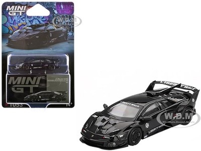 LAMBORGHINI MURCIELAGO GT EVO LB-SILHOUETTE WORKS BLACK 1/64 BY MINI GT MGT01053
