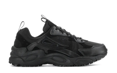 Men's Fila Memory Lateshift Slip Resistant Waterproof Work Sneaker BLK 1LW00670