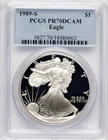 1989-S American Silver Eagle Dollar - PR70DCAM PCGS  - Proof 70 Deep Cameo
