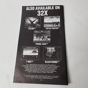 Sega Genesis 32X Star Trek: Starfleet Academy Starship Bridge Simulator Manual