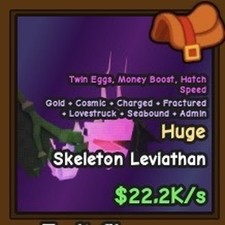 22.2k/s Huge Skeleton Leviathan Catch and tame