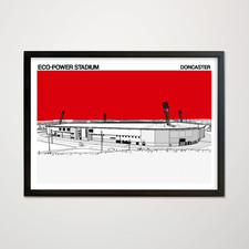 Doncaster Rovers Football Club Eco-Power Stadium Poster A4 unframed