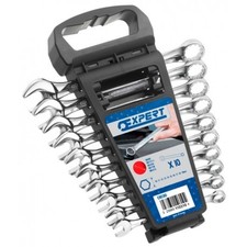 Image of Expert by Facom E111106 Ratchet Combi Spanners /w Plastic Rack 8 - 19Mm 12pc