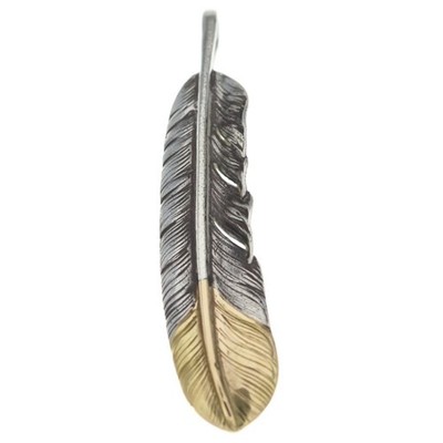 Goro's Gorose Current Start Oversized Feather Left Facing Pendant Top Used aa331