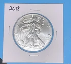 2018 1 OZ. 2018 AMERICAN SILVER EAGLE. BRILLIANT UNCIRCULATED FREE SHIPPING.
