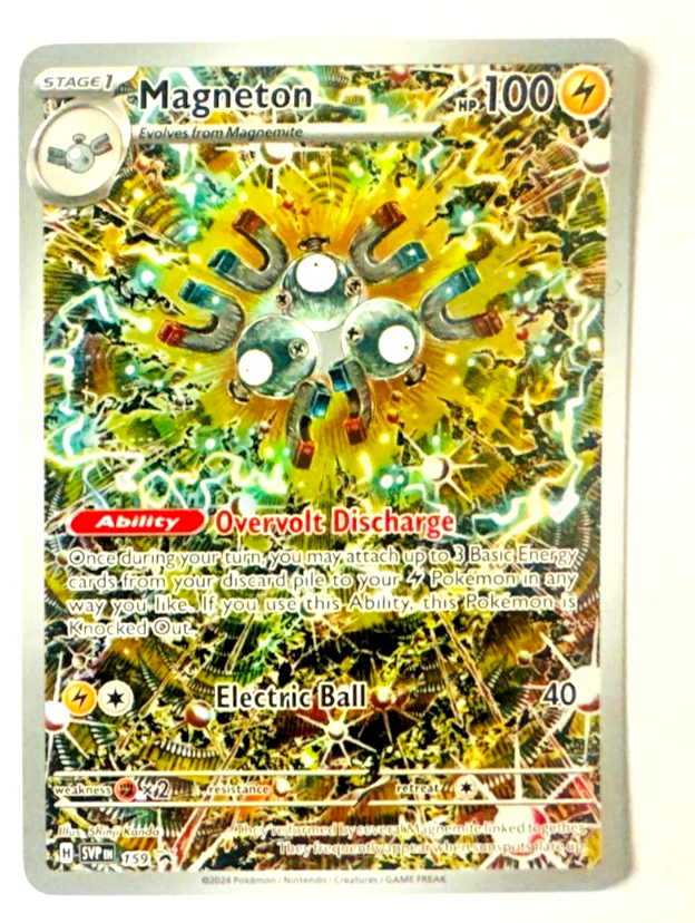 Pokemon Magneton 159 SVP Scarlett and Violet TCG Full Art Overvolt ...