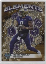 2023 Bowman U Elements of the Game Gold Refractor /50 Michael Penix Jr #ETG-3