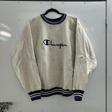 VTG 90s Champion Reverse Weave Sweatshirt in grey and navy