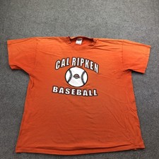 Vintage Cal Ripken Baseball Shirt Mens XL Orange MLB Baseball Fruit Loom USA