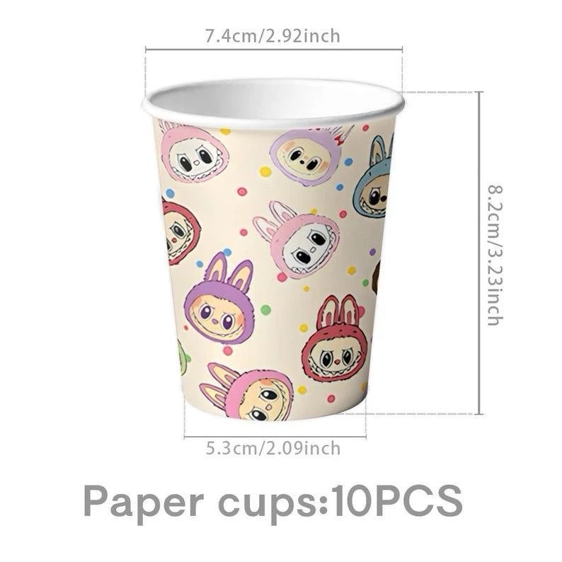 Labubu Birthday Party Supplies Balloons Decor Tableware - Image 4 of 4