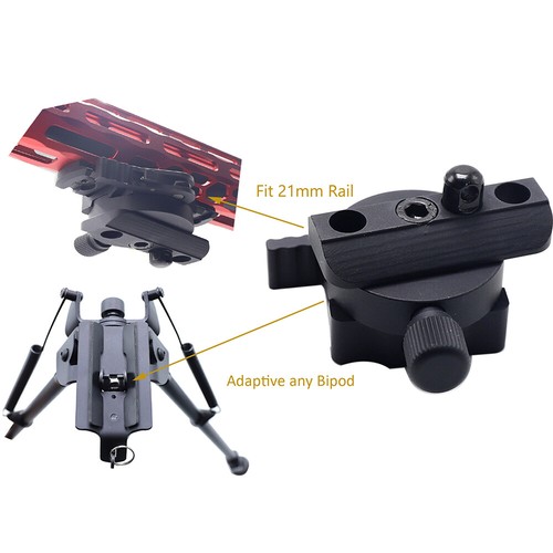 QD Sling Swivel Stud Adapter Bipod for 20mm Picatinny Rail Mount Hunting - Picture 5 of 5