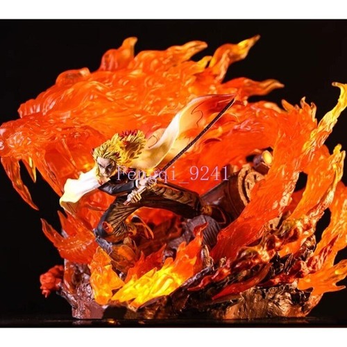 Demon Slayer Figure Statue Kimetsu No Yaiba Rengoku Kyoujurou W/LED Base Model - Picture 3 of 13