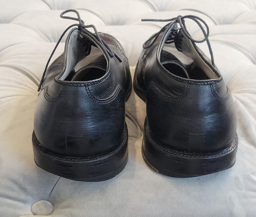 ALDEN 924 BLUCHER Black Leather Lace Up Mens Dress Shoes  display picture 1