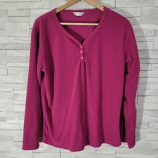 Ladies INDIGO SKY Lounge Top Large 14-16 UK Fleece Henley Long Sleeved Comfort