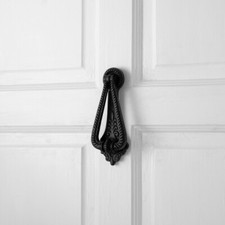 Door Knockers Georgian Black Cast Iron for Front Door Renovators Supply