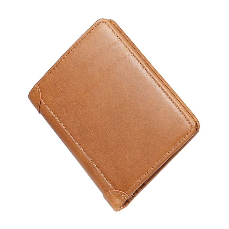 Vintage Leather Travel Wallet with Coin Purse RFID Blocking-image