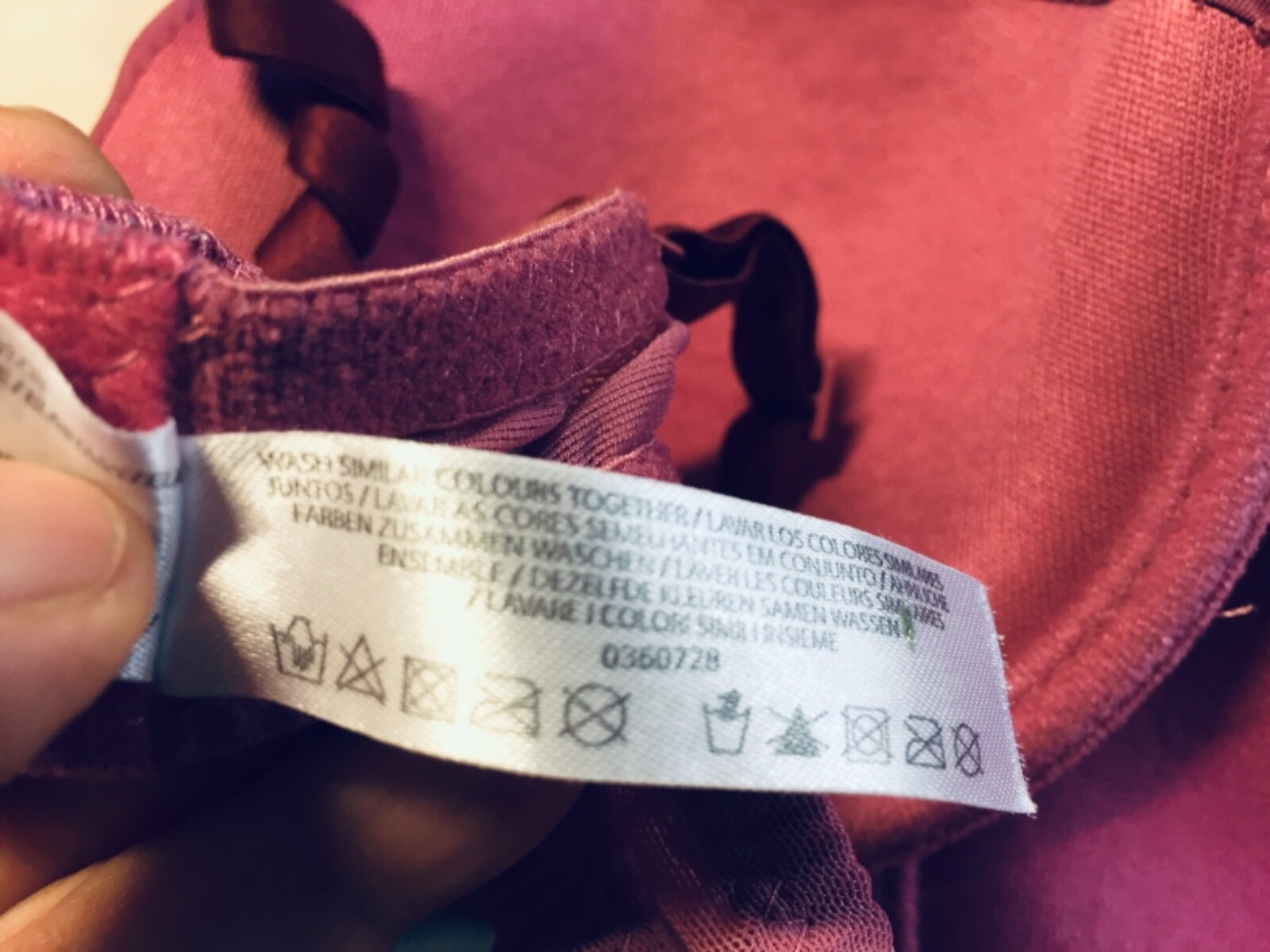 Bra  SECRET POSSESSIONS Size us 32b it2b eu70b fuschia padedd underwired image 8