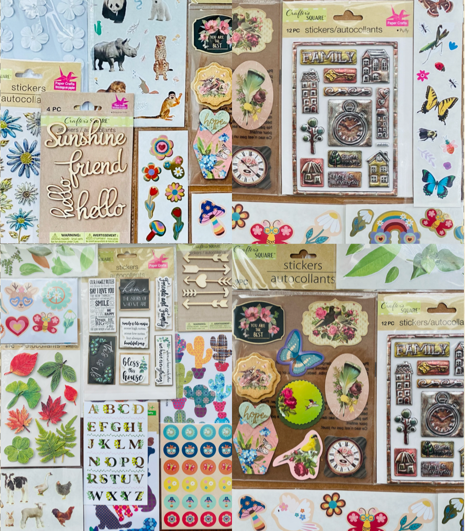 339+ HUGE Lot DIY Scrapbooking Stickers Great Variety of Supplies Lots Of Themes