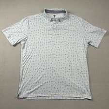 Anderson Ord Shirt Mens XL Golf All Over Print Beachy Tropical Sail Boat Stretch