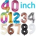 40" Foil Number 0-9 Balloons for Birthday, Work Party, Wedding, Anniversary