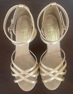 Eleganter Tanz-und Bühnenpumps, FREED of London, nudefarben, Gr. 4, Absatz 8cm