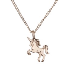 Luxury Gold Plated Magical Unicorn Pendant On Chain Necklace
