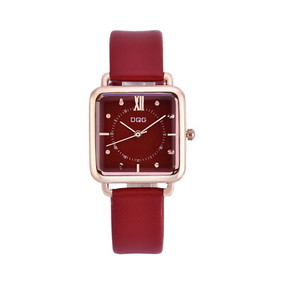 Square Watch Simple Ladies Watch Frosted Belt Watches Women'S Gift 3 Colors