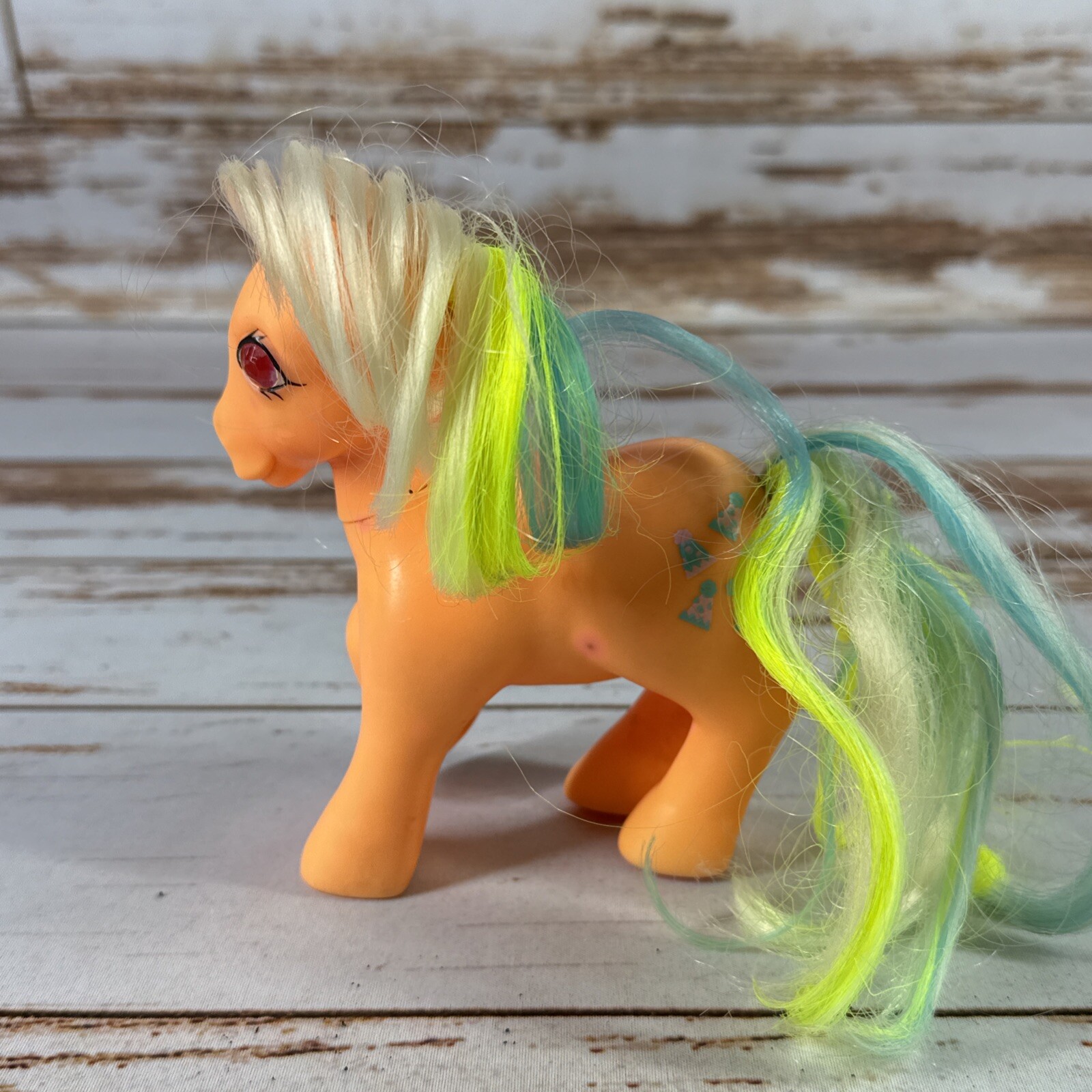 Vintage 1985 My Little Pony Party Time Confezione Regalo MLP G1 Y4 Cappelli Occhi Scintillati