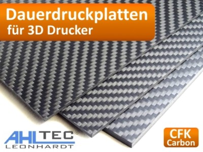 Carbon 3D Druck Dauerdruckplatte  für ABS PLA PETG HIPS PMMA Filament Druckplatt