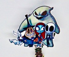 Nightmare Christmas Jack Sally Oogie Badge Reel ID Holder Nurse Teacher Student