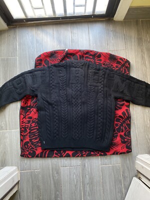 Supreme Applique Cable Knit Sweater In Hand | eBay Supreme Applique Cable Knit Sweater In Hand | eBay