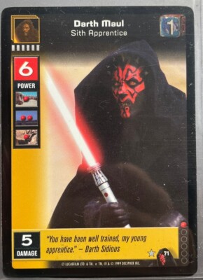 1999 Star Wars: Young Jedi Collectible Card Game Darth Maul