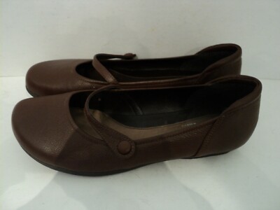 MARKS SPENCER M&S FOOTGLOVE Women Brown Tan Leather Shoes Size UK Wider  Fit UK