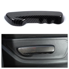 Co-Pilot Seat Manual Adjustment Cover Trim For Dodge RAM 1500 2018+ Carbon Fiber