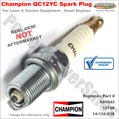 OEM Champion Spark Plug for Lawn Equipment (691043,10786,14-132