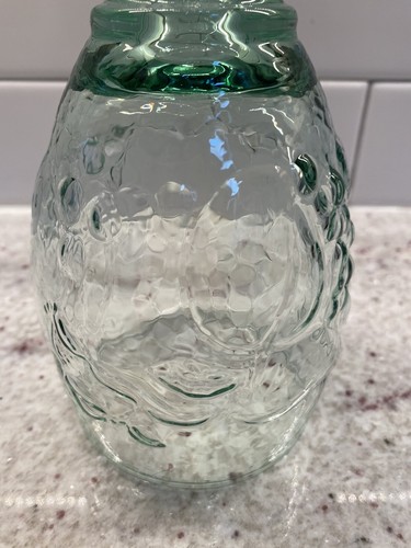 Libbey Orchard Fruit Green Footed Goblet / Water Drinking Glass Set of Three - Picture 6 of 8